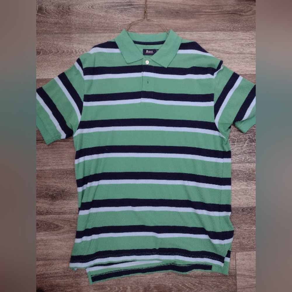 Bass Men's Striped Polo Shirt in Size Medium
